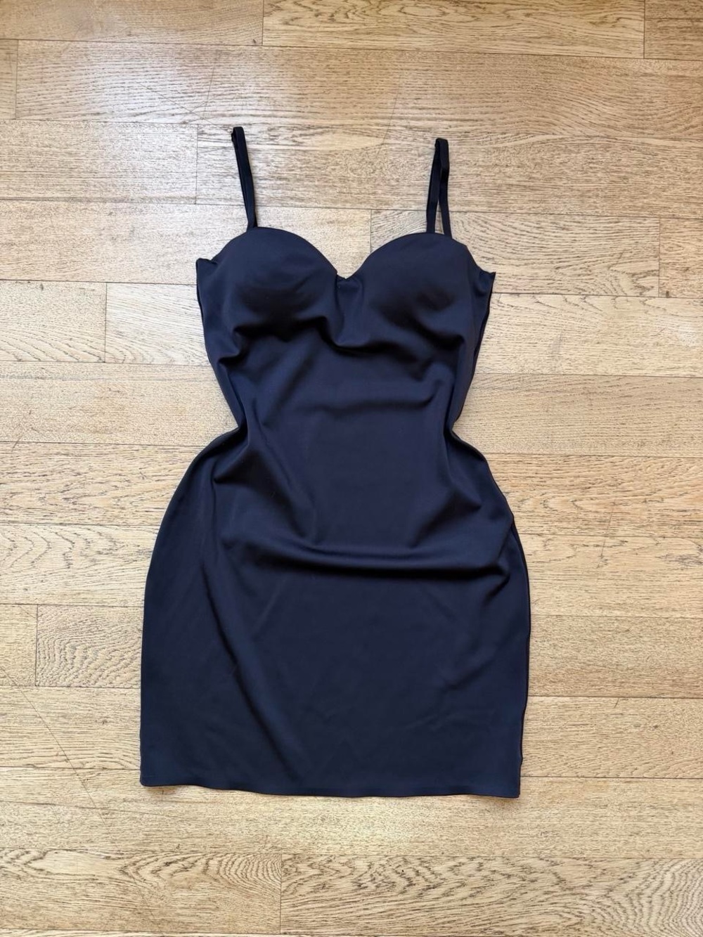 Zara Black Bodycon Bustier Mini Slip Dress